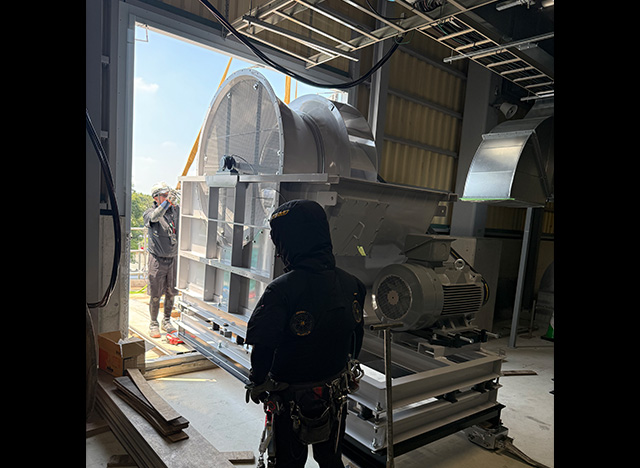 熊本県大津市 機械室内ファン据付工事