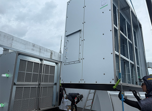 熊本県益城町 エアハン入替工事